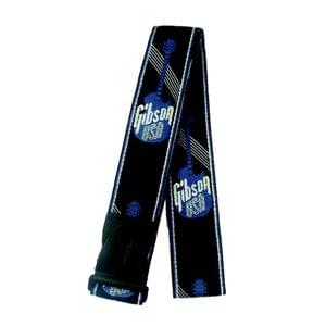 Gibson ASGG800 Woven 2 inch with Gibson Logo Steel Blue Guitar Strap